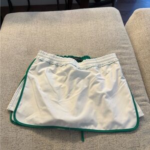Zara White and Green Skirt